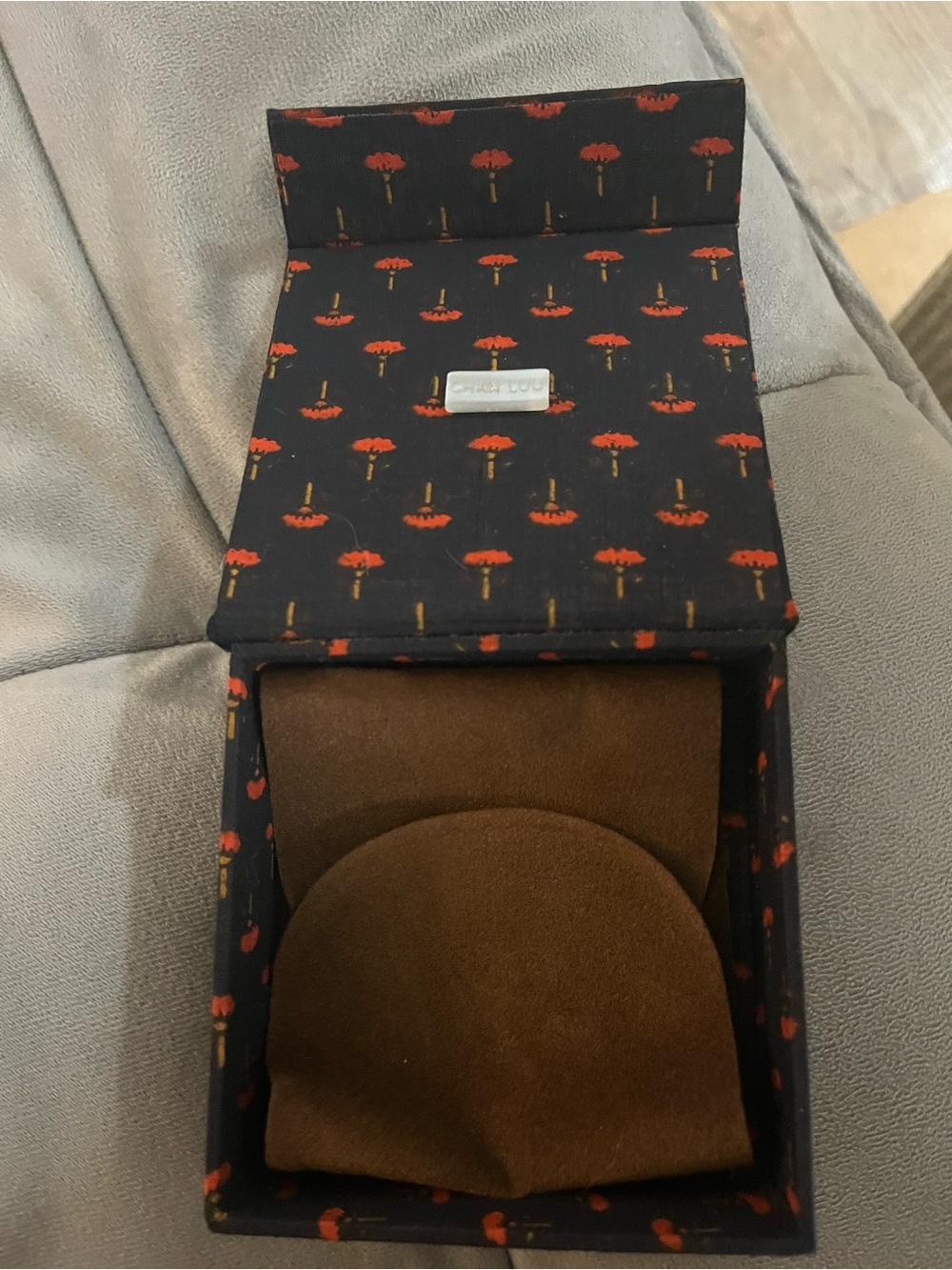 Chan Luu Navy and Red Floral Pattern Watch Box
